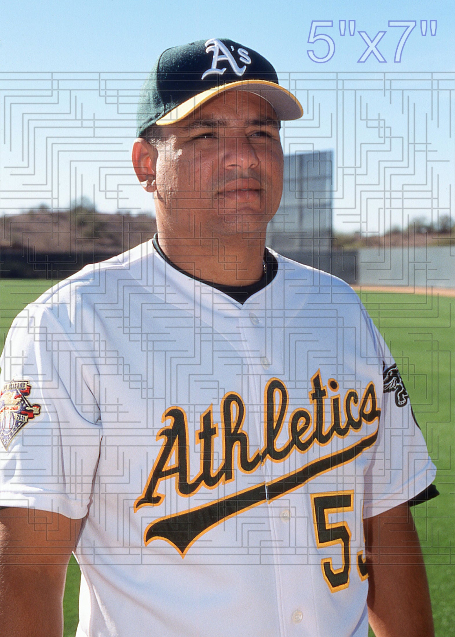 Olmedo Saenz - 2002 Oakland Athletics - choose a size & style