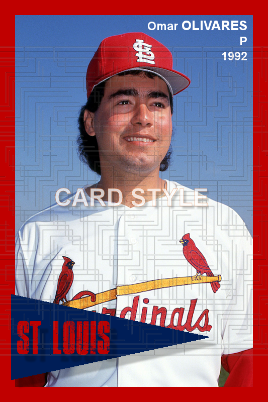 Omar Olivares - 1992 St. Louis Cardinals - choose a size & style