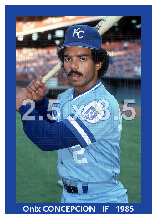 Onix Concepcion - 1985 Kansas City Royals - choose a size & style
