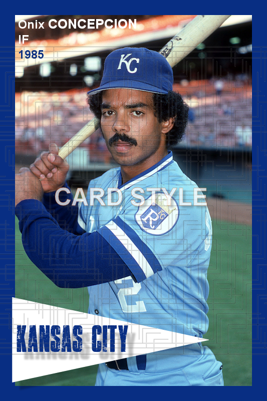 Onix Concepcion - 1985 Kansas City Royals - choose a size & style