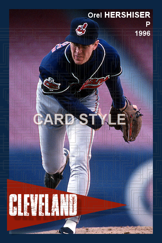 Orel Hershiser - 1996 Cleveland Indians - choose a size & style