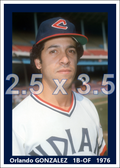 Orlando Gonzalez - 1976 Cleveland Indians - choose a size & style