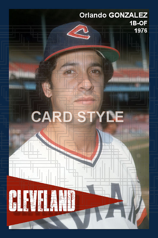 Orlando Gonzalez - 1976 Cleveland Indians - choose a size & style