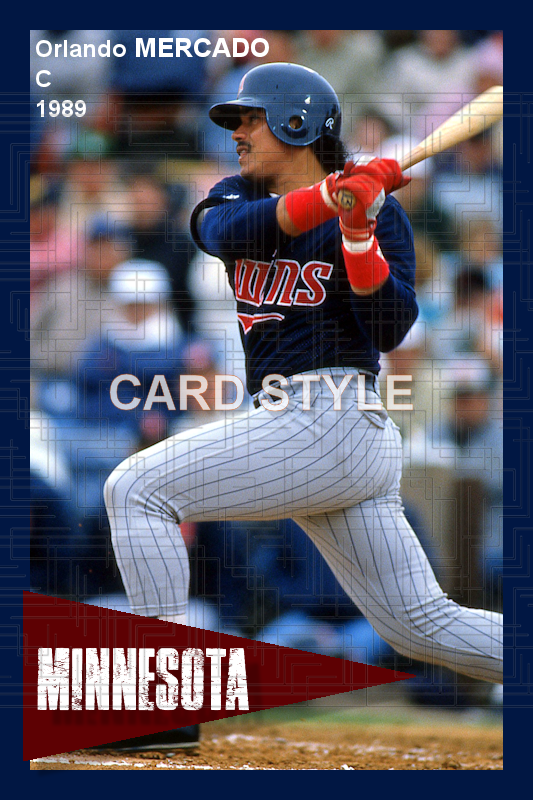 Orlando Mercado - 1989 Minnesota Twins - choose a size & style