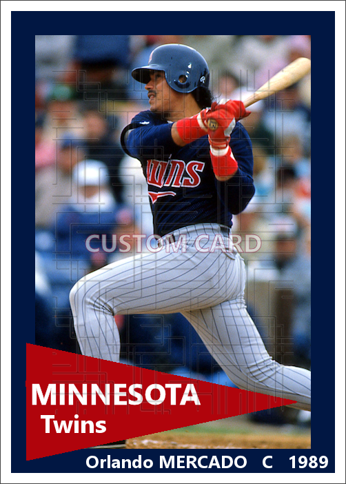Orlando Mercado - 1989 Minnesota Twins - choose a size & style