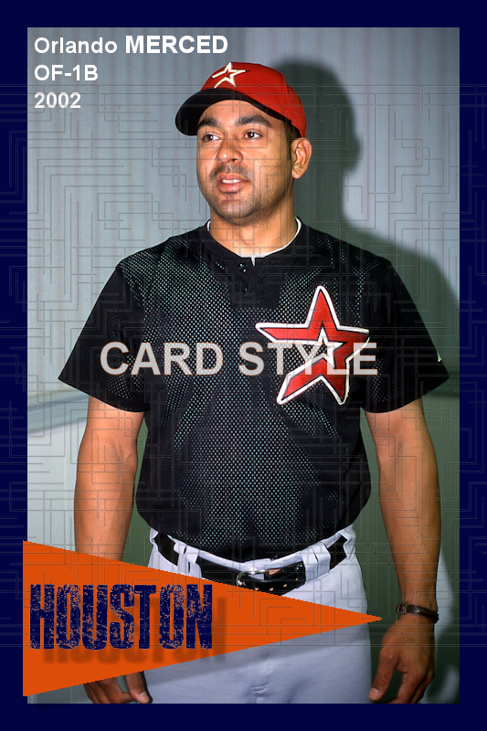 Orlando Merced - 2002 Houston Astros - choose a size & style
