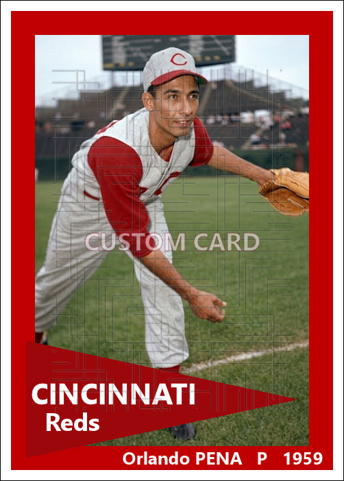 Orlando Pena - 1959 Cincinnati Reds - choose a size & style