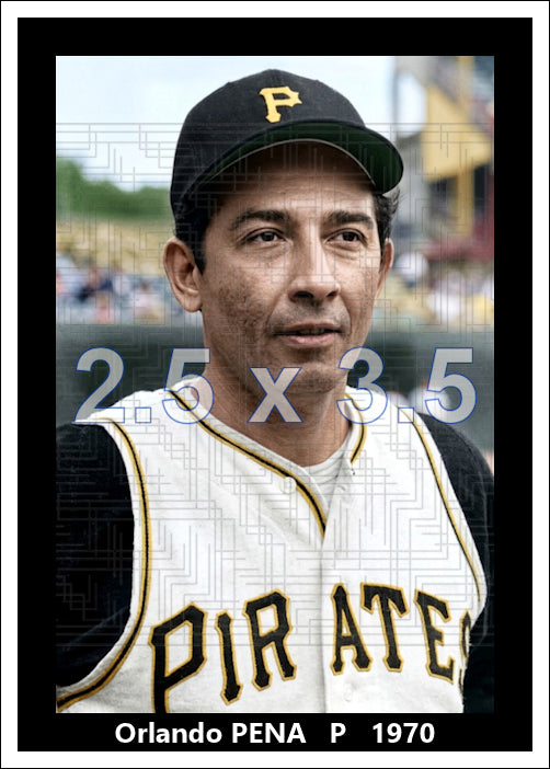 Orlando Pena - 1970 Pittsburgh Pirates - choose a size & style