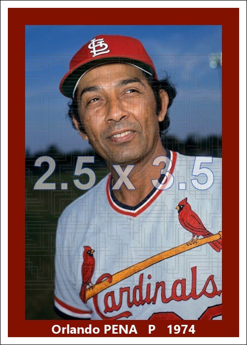 Orlando Pena - 1974 St. Louis Cardinals - choose a size & style