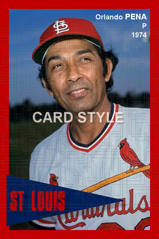Orlando Pena - 1974 St. Louis Cardinals - choose a size & style
