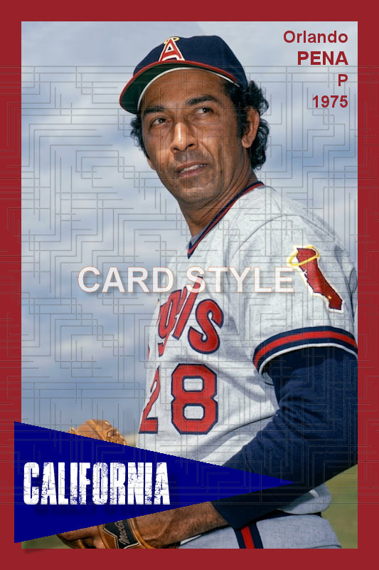 Orlando Pena - 1975 California Angels - choose a size & style