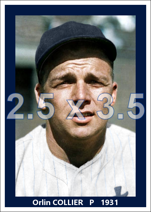 Orlin Collier - 1931 Detroit Tigers - choose a size & style