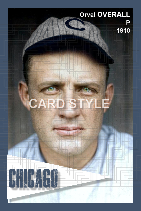 Orval Overall - 1910 Chicago Cubs - choose a size & style