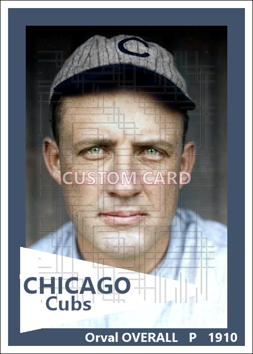 Orval Overall - 1910 Chicago Cubs - choose a size & style
