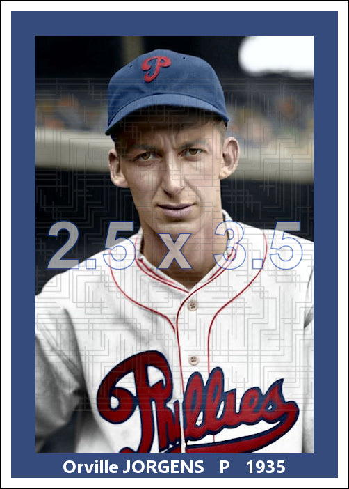 Orville Jorgens - 1935 Philadelphia Phillies - choose a size & style