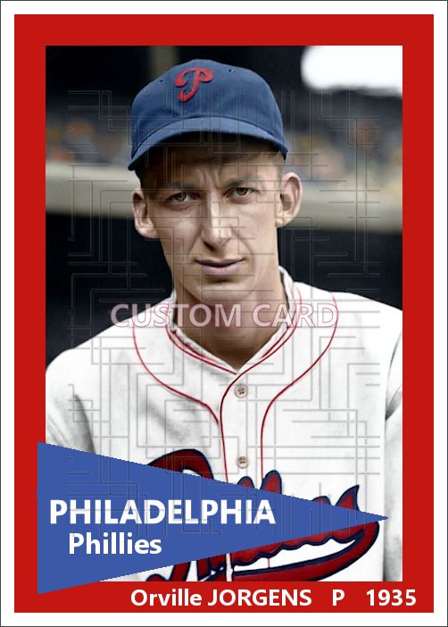 Orville Jorgens - 1935 Philadelphia Phillies - choose a size & style