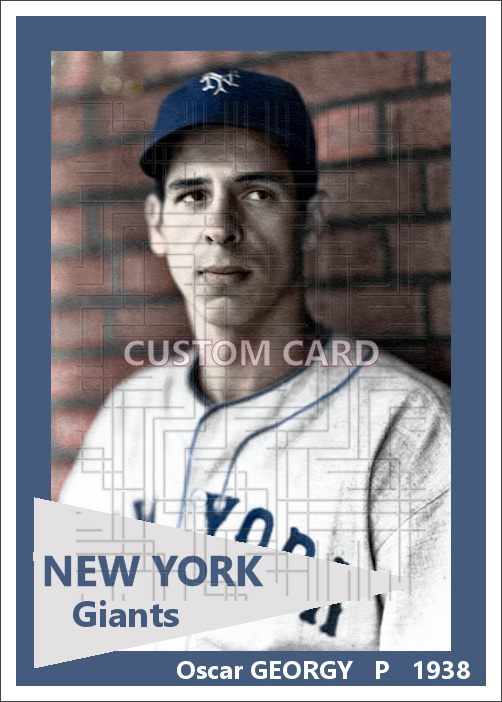 Oscar Georgy - 1938 New York Giants - choose a size & style