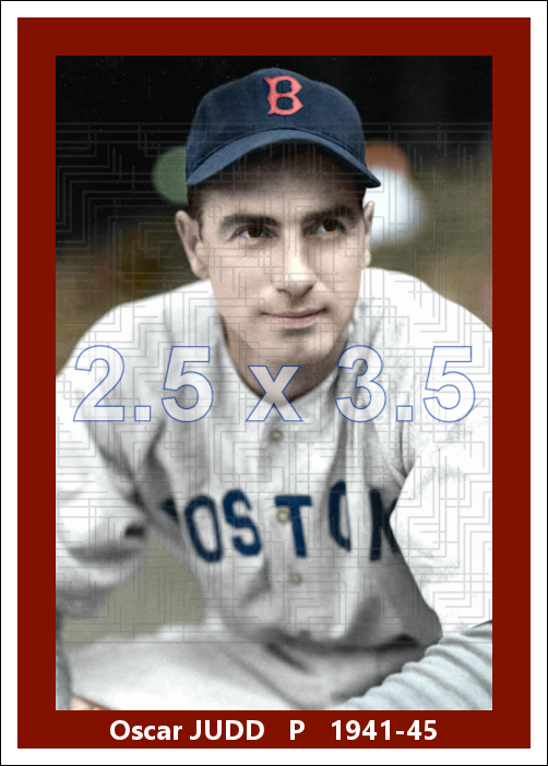 Oscar Judd - 1941-45 Boston Red Sox - choose a size & style