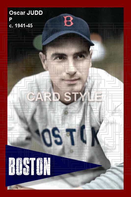 Oscar Judd - 1941-45 Boston Red Sox - choose a size & style