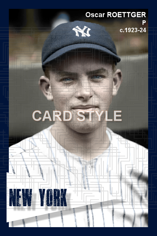 Oscar Roettger - 1923-24 New York Yankees - choose a size & style