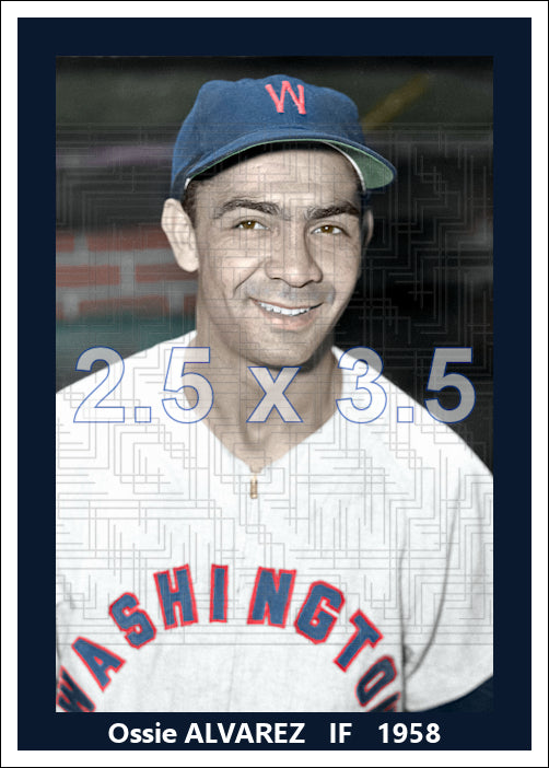 Ossie Alvarez - 1958 Washington Senators - choose a size & style