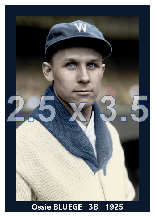 Ossie Bluege - 1925 Washington Senators - choose a size & style