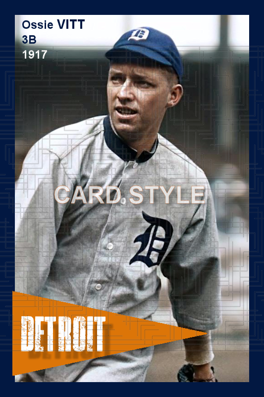 Ossie Vitt - 1917 Detroit Tigers - choose a size & style