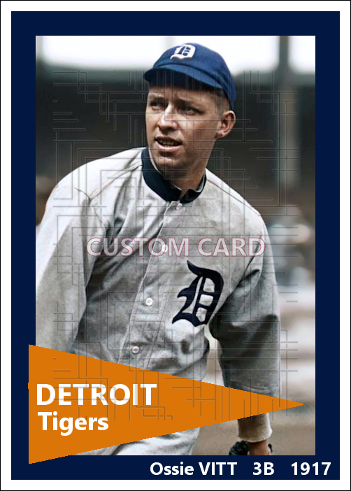 Ossie Vitt - 1917 Detroit Tigers - choose a size & style