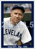 Ossie Vitt - 1940 Cleveland Indians - choose a size & style