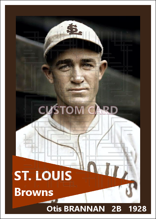 Otis Brannan - 1928 St. Louis Browns - choose a size & style