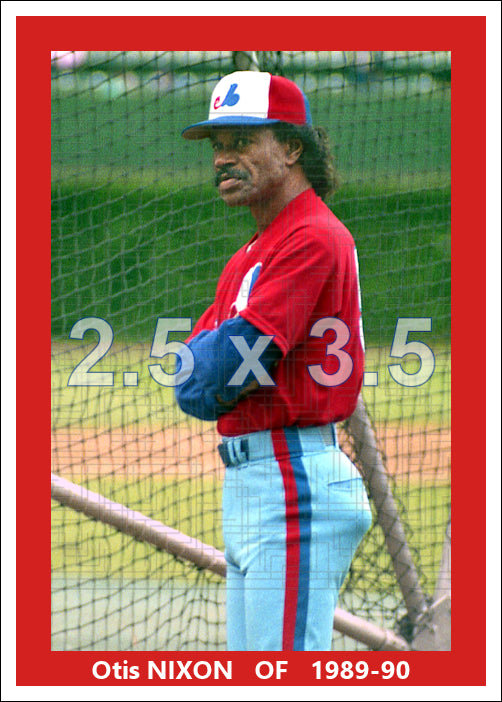 Otis Nixon - 1989-90 Montreal Expos - choose a size & style