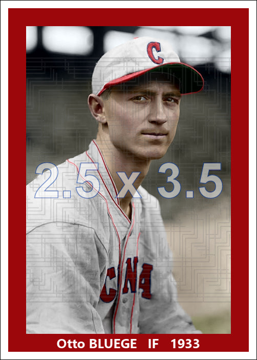 Otto Bluege - 1933 Cincinnati Reds - choose a size & style