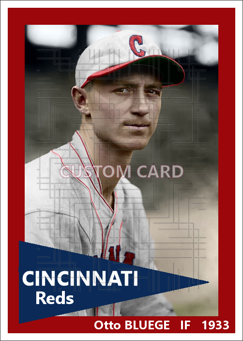 Otto Bluege - 1933 Cincinnati Reds - choose a size & style