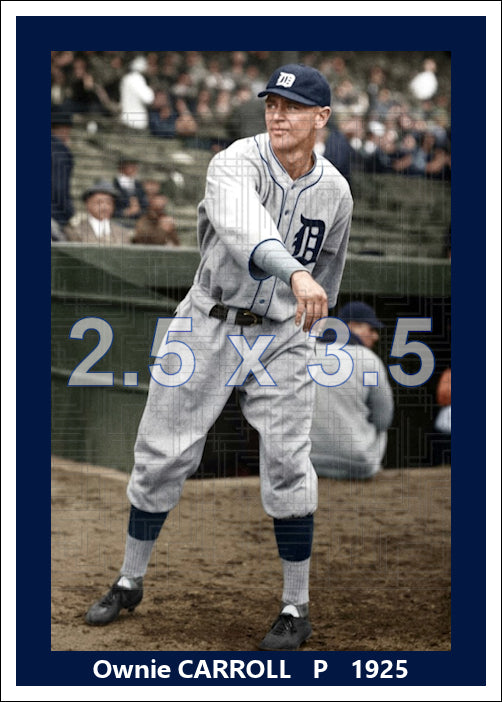 Ownie Carroll - 1925 Detroit Tigers - choose a size & style
