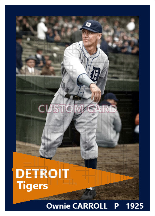 Ownie Carroll - 1925 Detroit Tigers - choose a size & style
