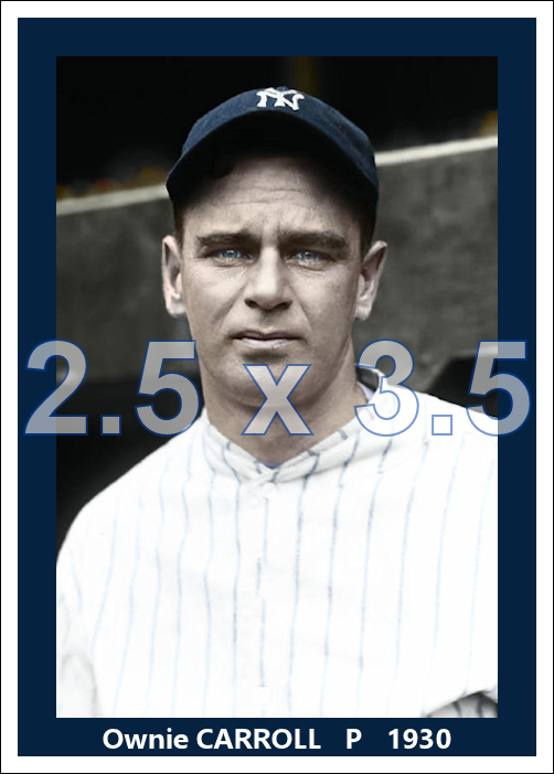 Ownie Carroll - 1930 New York Yankees - choose a size & style