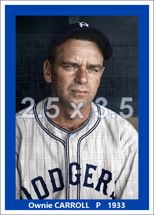 Ownie Carroll - 1934 Brooklyn Dodgers - choose a size & style