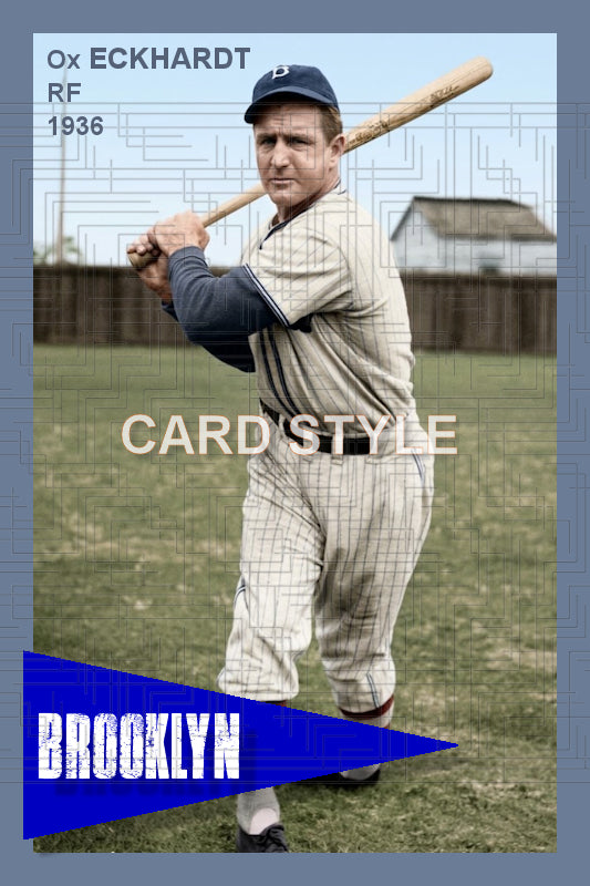 Ox Eckhardt - 1936 Brooklyn Dodgers - choose a size & style