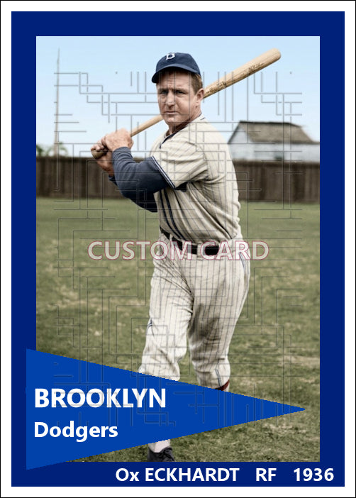 Ox Eckhardt - 1936 Brooklyn Dodgers - choose a size & style