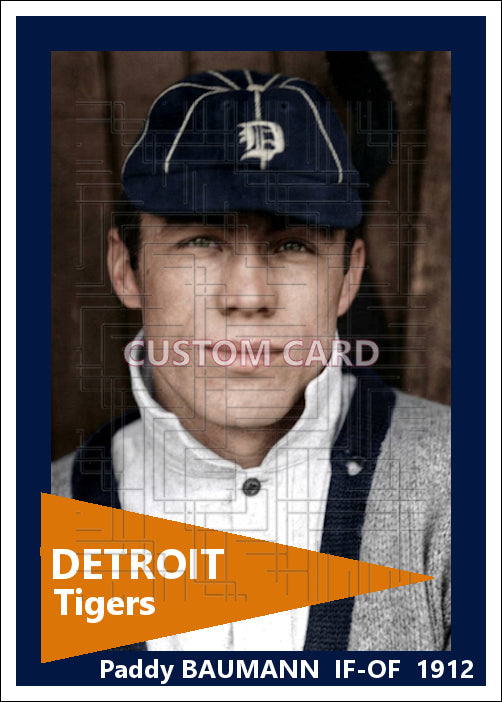 Paddy Baumann - 1912 Detroit Tigers - choose a size & style