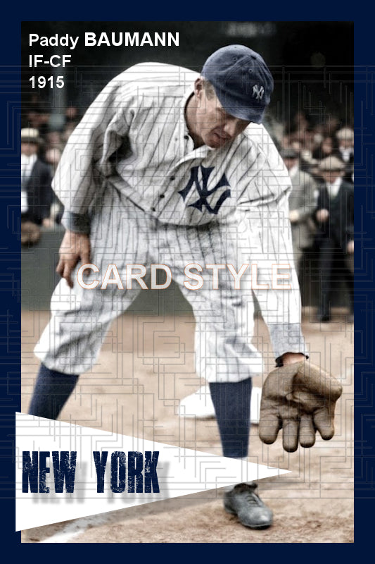 Paddy Baumann - 1915 New York Yankees - choose a size & style