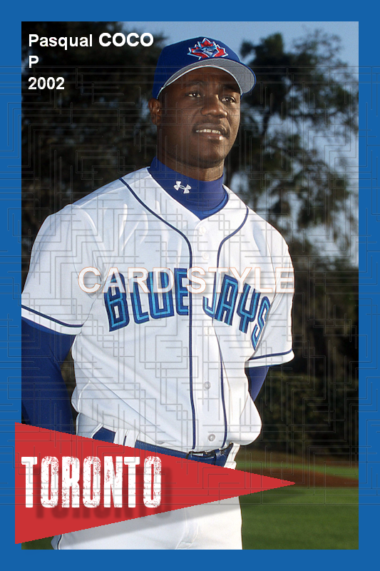 Pasqual Coco - 2002 Toronto Blue Jays - choose a size & style