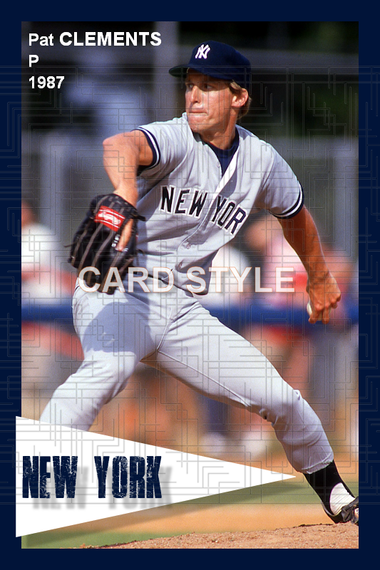 Pat Clements - 1987 New York Yankees - choose a size & style