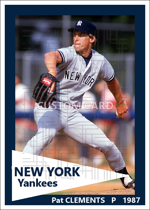 Pat Clements - 1987 New York Yankees - choose a size & style