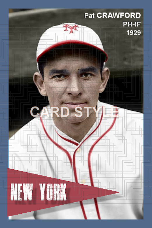 Pat Crawford - 1929 New York Giants - choose a size & style