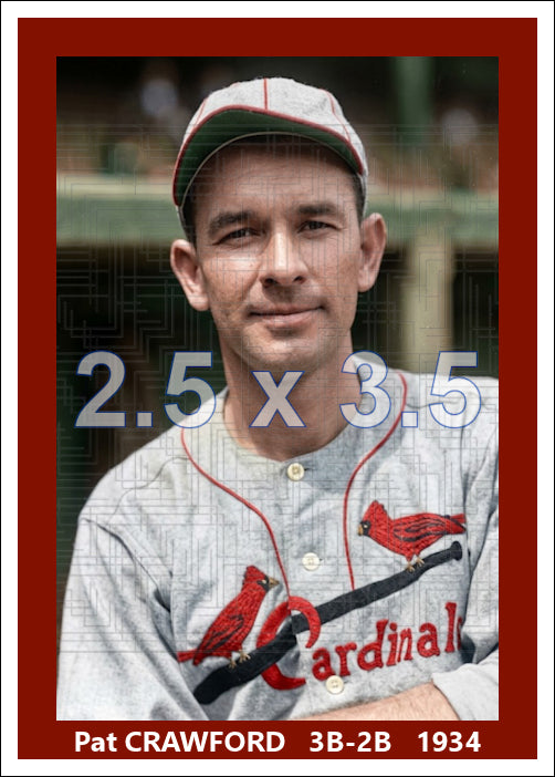 Pat Crawford - 1934 St. Louis Cardinals - choose a size & style