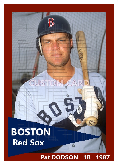 Pat Dodson - 1987 Boston Red Sox - choose a size & style