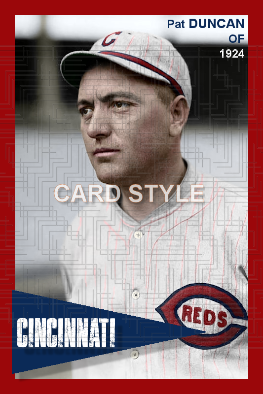 Pat Duncan - 1924 Cincinnati Reds - choose a size & style