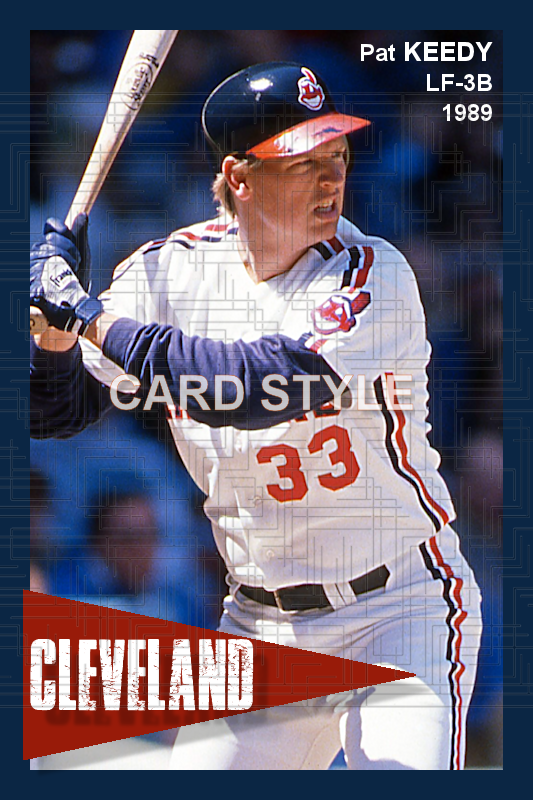 Pat Keedy - 1989 Cleveland Indians - choose a size & style