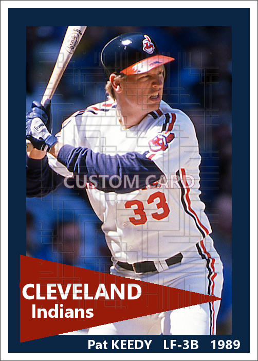 Pat Keedy - 1989 Cleveland Indians - choose a size & style